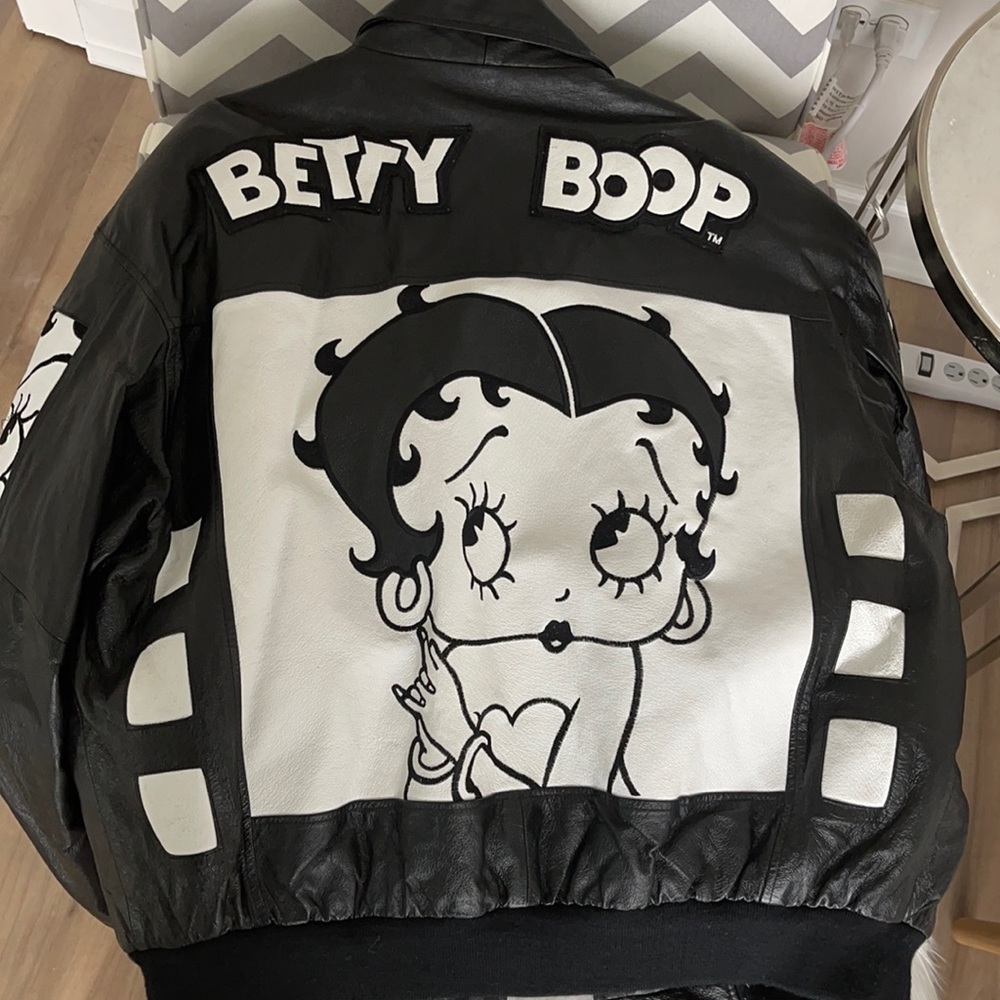 Genuine leather Betty Boop jacket in XL